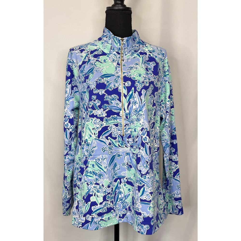 Lilly Pulitzer Womens 1/2 Zip Pullover Activewear Jacket Size XL Versatile Soft